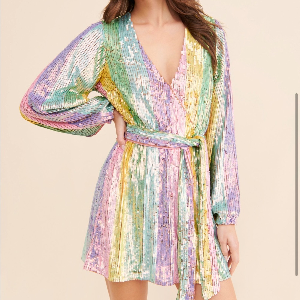 Show Me Your Mumu multicolor sequin NYE dress